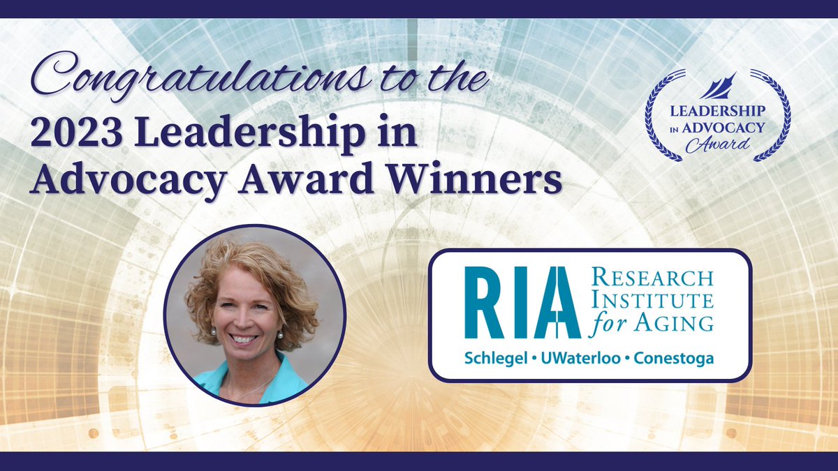 ResearchCda's tweet photo. We are delighted to announce the Winners of the 2023 Leadership in Advocacy Awards, Dr. Marsha Campbell-Yeo (@DrMCampbellYeo) and the @SchlegelUW_RIA!🏆

Read more about this year’s Laureates and their exemplary leadership in health research advocacy: https://t.co/BqSAZNkJbL https://t.co/7JrxDHFH9w