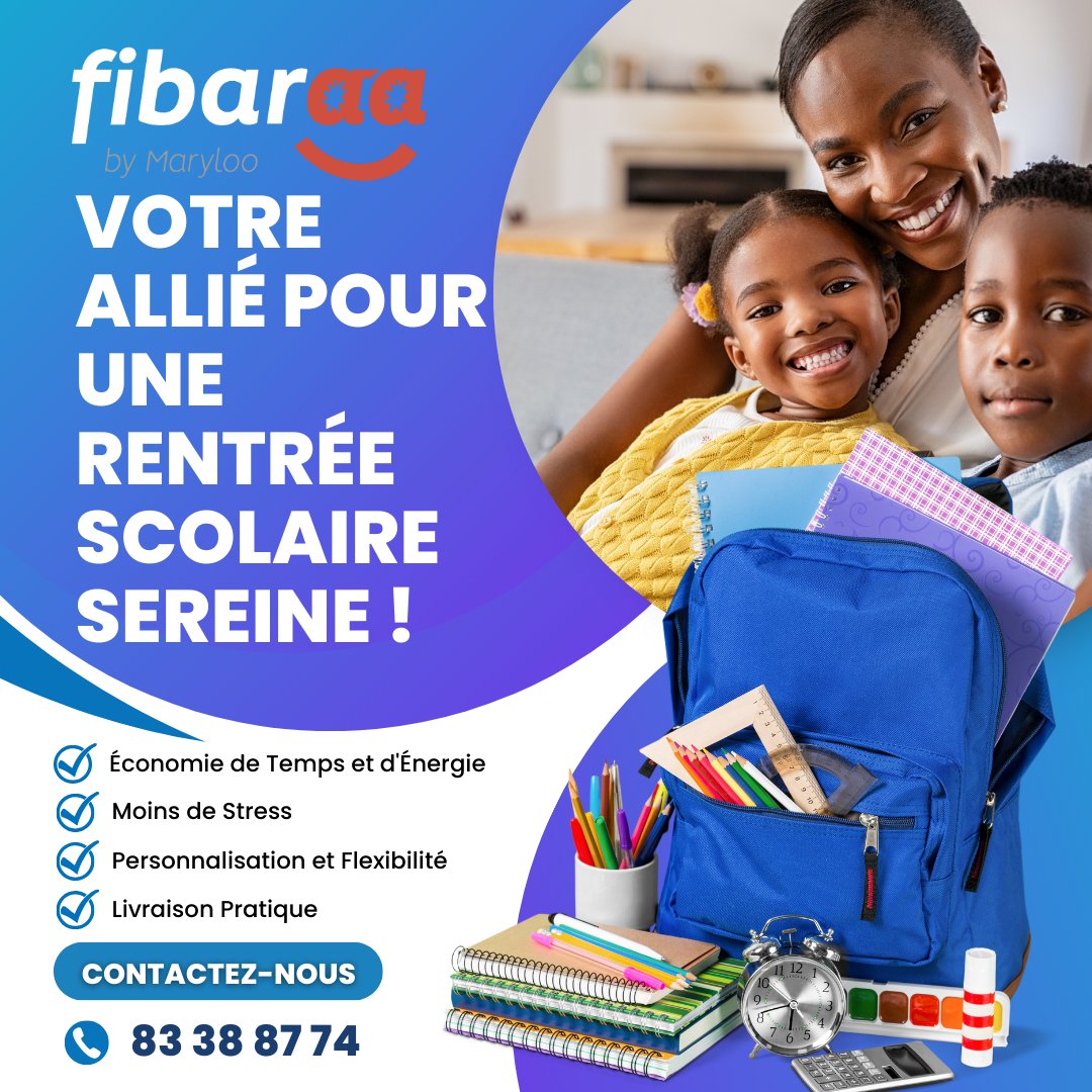 FibaraaML's tweet photo. Chers parents, c'est la rentrée scolaire, mais ne vous inquiétez pas, Fibaraa vous propose un service de livraison à domicile des fournitures scolaires commandées en ligne, directement depuis le confort de votre foyer. Fini les files d'attente et les courses interminables. https://t.co/4owMAJoL9t