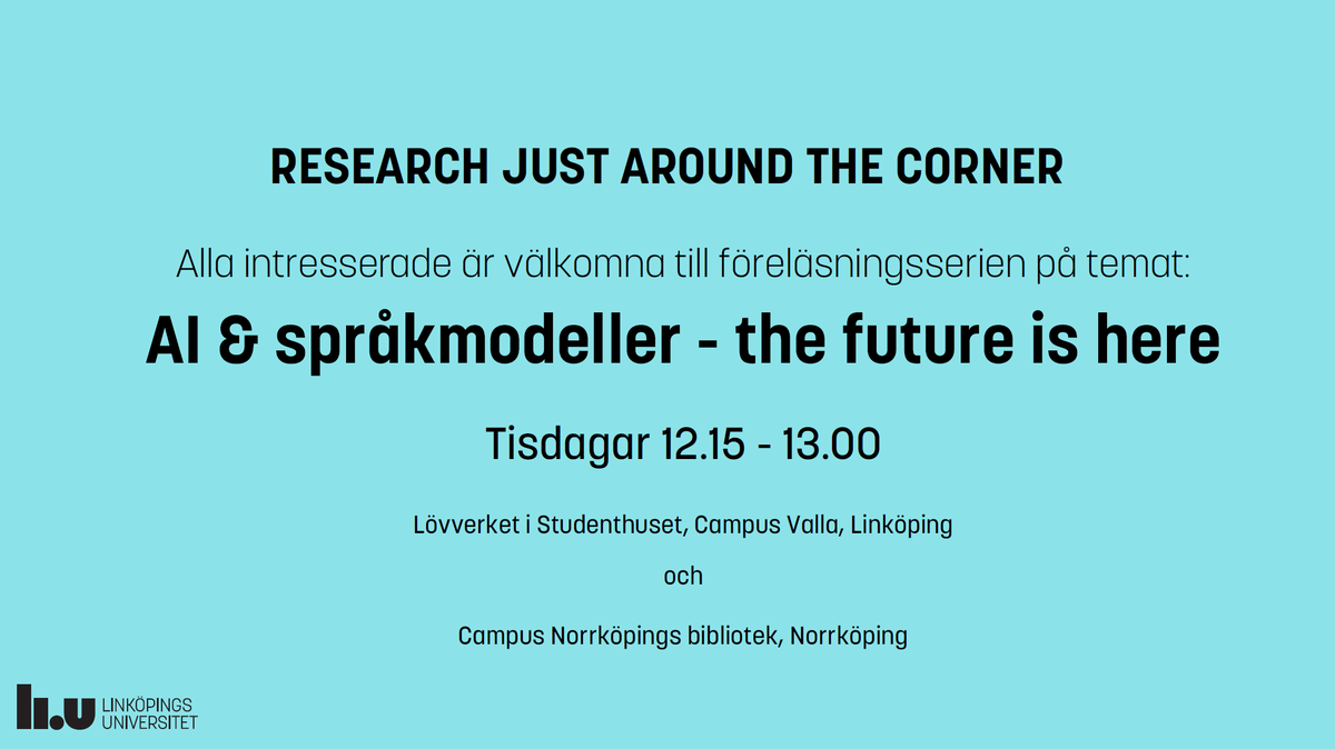 "Ska vi ge robotar rösträtt? Demokratins roll i en digital samtid". Föreläsning med Elin Wihlborg (IEI, LiU) imorgon, tisdag 3/10, 12.15-13 på Campus Norrköpings bibliotek: liu.se/nyhet/demokrat… <a href="/liu_universitet/">Linköpings universitet</a> #viärliu #researchjustaroundthecorner <a href="/LiU_IEI/">LiU IEI</a>