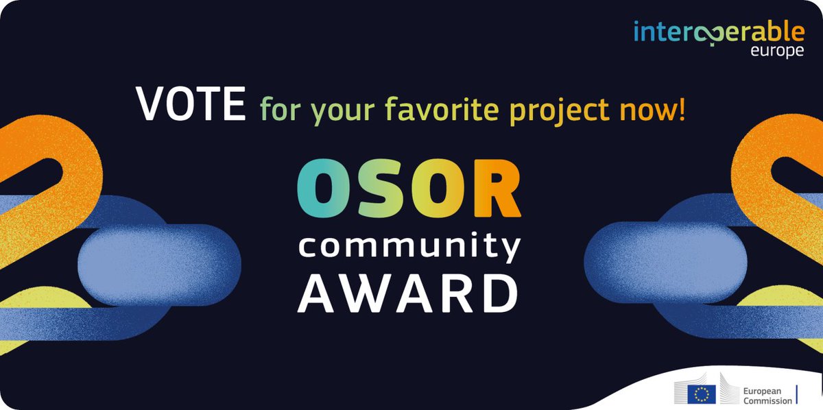 InteroperableEU's tweet photo. 📢BREAKING! The 22 European nominees for the #OSORAwards🥇 have been revealed! And you can start voting for them already!
Choose your favourite #OpenSource solution or initiative and maybe you'll see its creators win at the #OSORTurns15🌼 Conference!
👉https://t.co/9Gk2DXzxMn https://t.co/pi9hVNTiX6