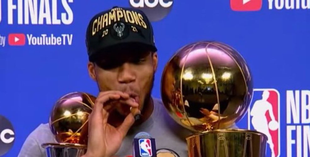 34for2's tweet photo. Ever since Harden said Giannis had “no skill” (2019)….

Giannis has:
-Won a second MVP + DPOY
-Won the Finals and FMVP
-Acquired Damian Lillard as a teammate

Harden has:
-Quit on 3 teams in 3 years
-Not made it past the 2nd round 
-No rings https://t.co/0sCeLztU3b