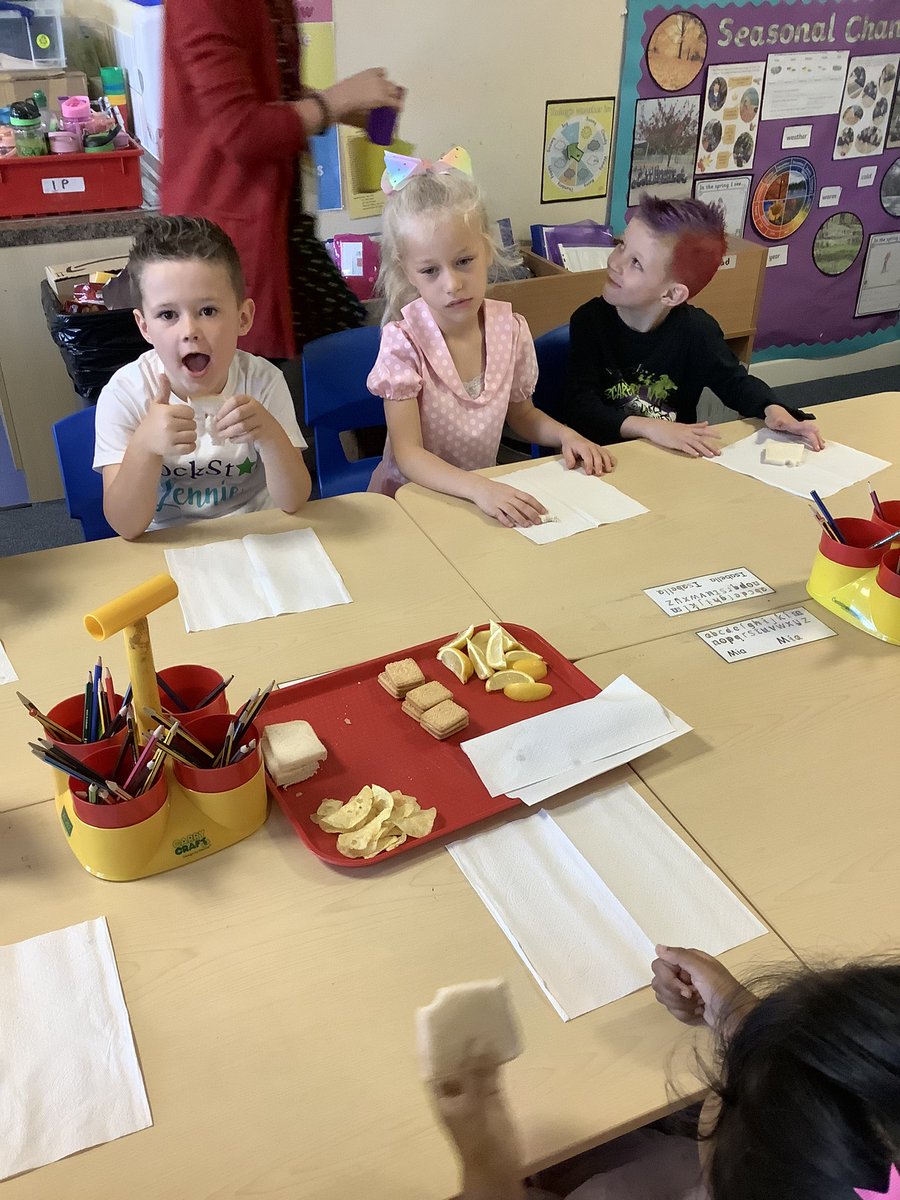 1B_stjohns's tweet photo. As part of our science topic, Animals including Humans, we have been exploring the five senses. Here we are using our sense of smell and taste 👅 👃 �� 🍪 https://t.co/zRTr934GY0
