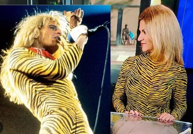 KenMondillo's tweet photo. Who wore it better? David Lee Roth or Karen Hepp? @DavidLeeRoth @KarenFox29 @FOX29philly @MikeFOX29 @BobKellyFOX29 @ https://t.co/NSbjjO8O3U