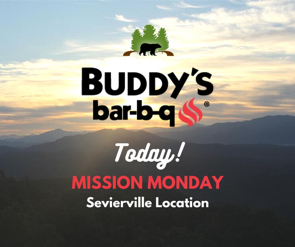 SmokiesFriends's tweet image. If you're near #Sevierville TODAY, stop by Buddy's bar-b-q, open 10:30am-9pm, for their Mission Monday when 50% of your purchase will benefit Friends of the Smokies! Join us in thanking Buddy's for their commitment to the local community and #gsmnp!