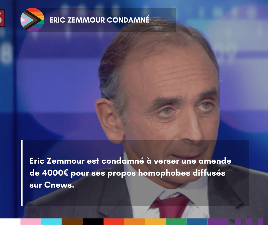 🌈 Victoire pour l'égalité ! Eric Zemmour condamné à 4000€ d'amende pour propos homophobes sur Cnews. Les associations Mousse, Stop Homophobie et Adheos voient leur combat reconnu par la justice. 🌟
assomousse.org/eric-zemmour-c…