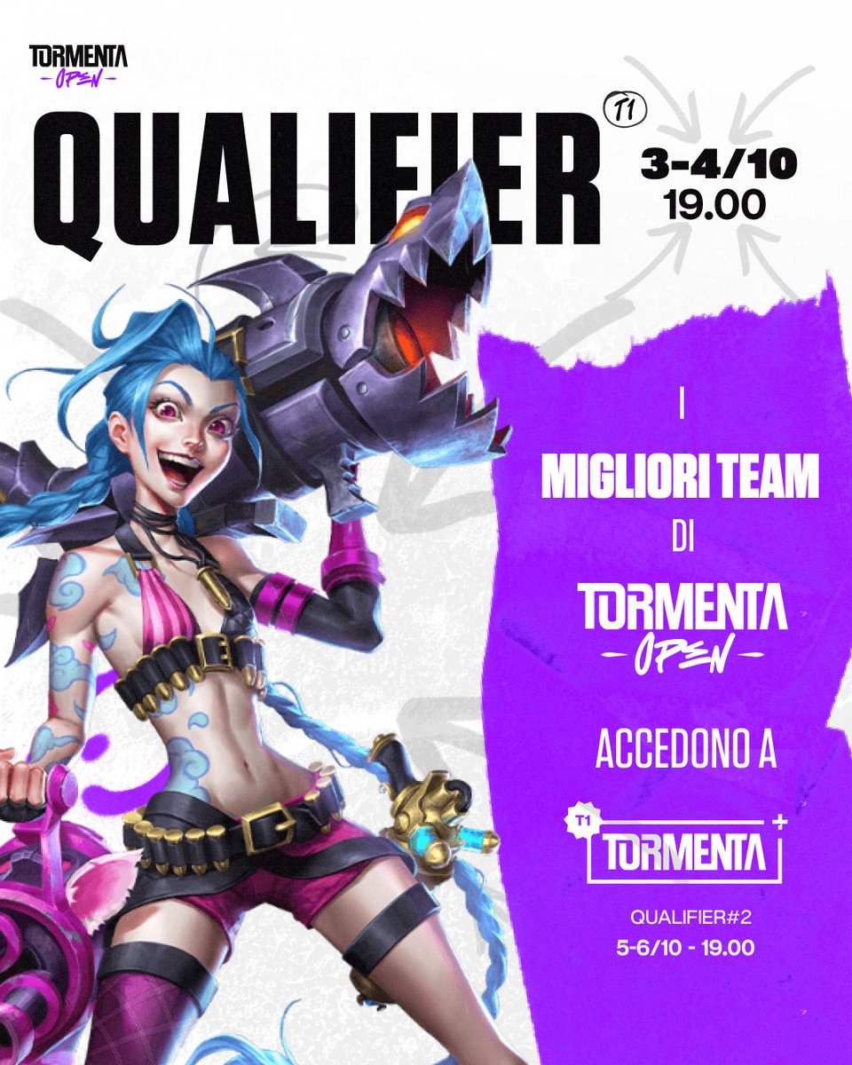 T1 OPEN QUALIFIER 2 🟣

Aprono le iscrizioni per il secondo T1 Qualifier di LOL 🚀

🗓️ 3-4/10
⏰ 19:00

🔗 deeplink.qlash.gg/JrpbJNaidVXpvo…

#CircuitoTormenta