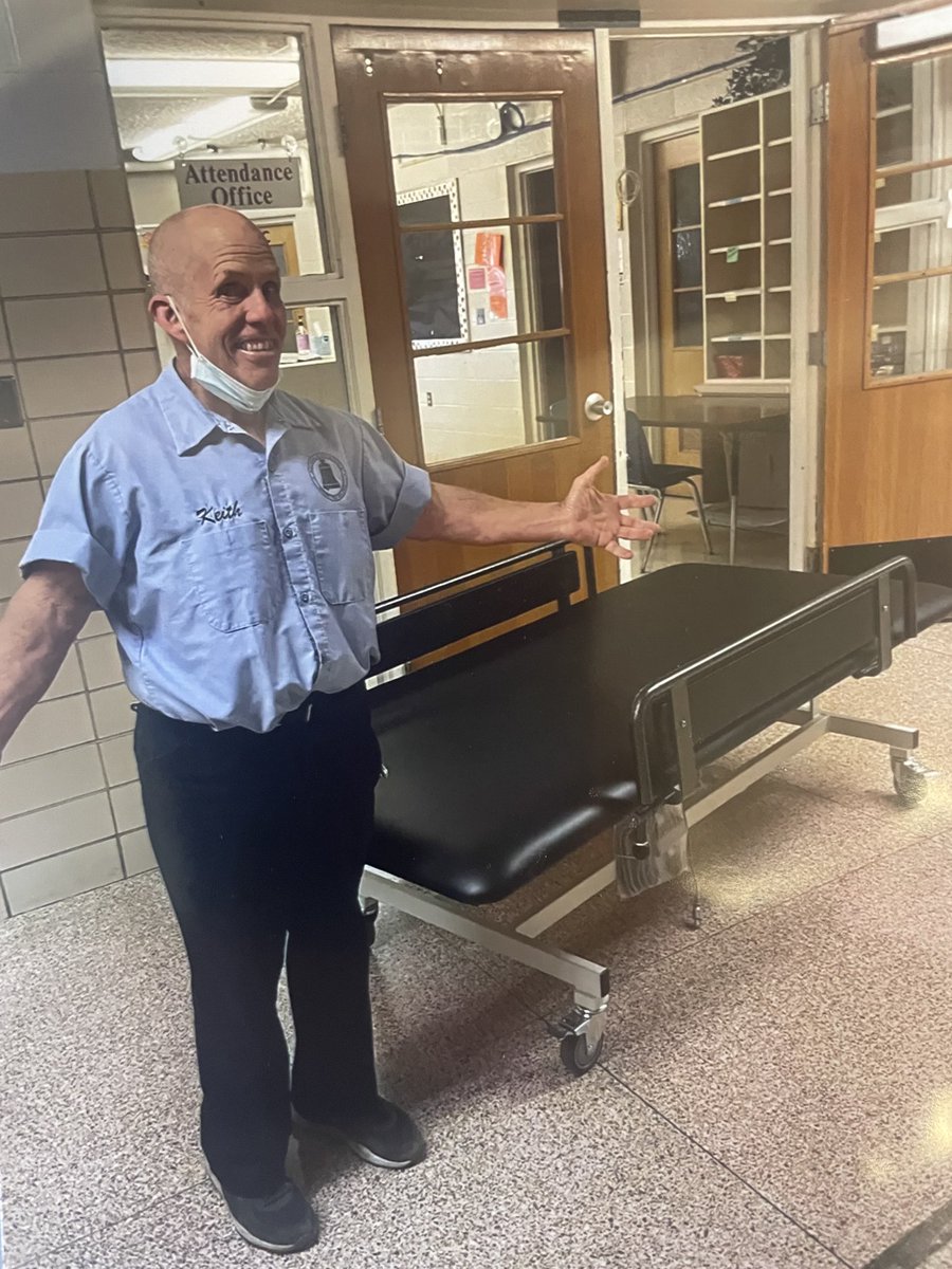 JulieWilson85's tweet photo. Happy National Custodian day to the man, myth and legend of Westerville South.  Thank you and your team for keeping our school as clean as possible during construction. https://t.co/idnssU4lXk