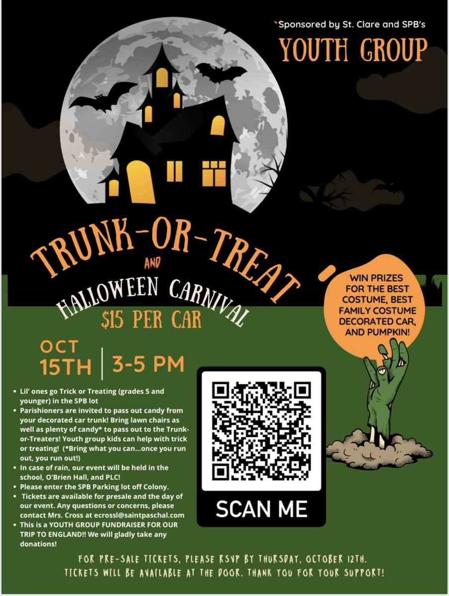 stpaschalbaylon's tweet photo. Save the Date!! 👻🎃🍬 https://t.co/BSSkiPcsW0