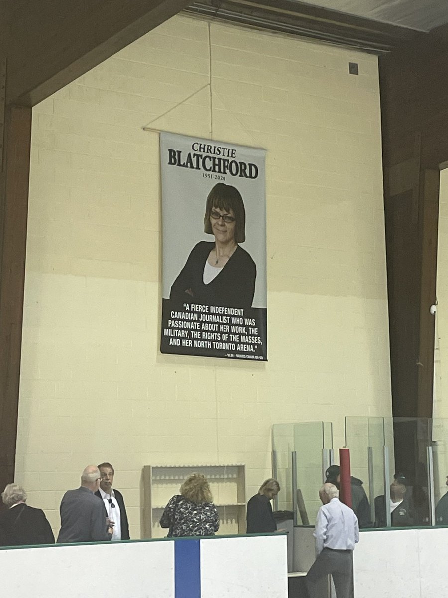 Just as I was talking about Christie this morning her friend Karen sent me this from North Toronto Arena which is where Christie’s father used to work.