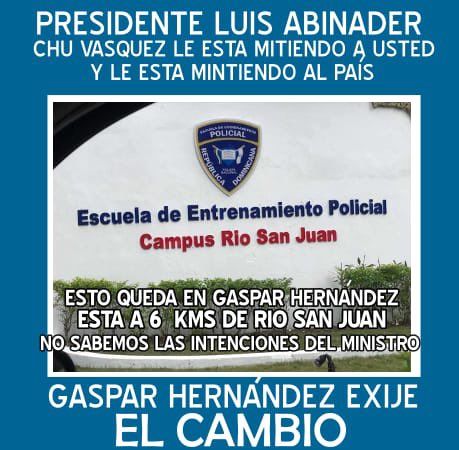 dgomezpolanco's tweet photo. Atención @luisabinader @PresidenciaRD @MinpreRD @PoliciaRD @ZOLFM1065 @z101digital @AliciaOrtegah @rcavada @NTelemicro5 @Telenoticiasrd Gpar Hdez exije el respeto a la soberanía territorial esto está en territorio nuestro no de Río San Juan. https://t.co/ahc6PAbJJG