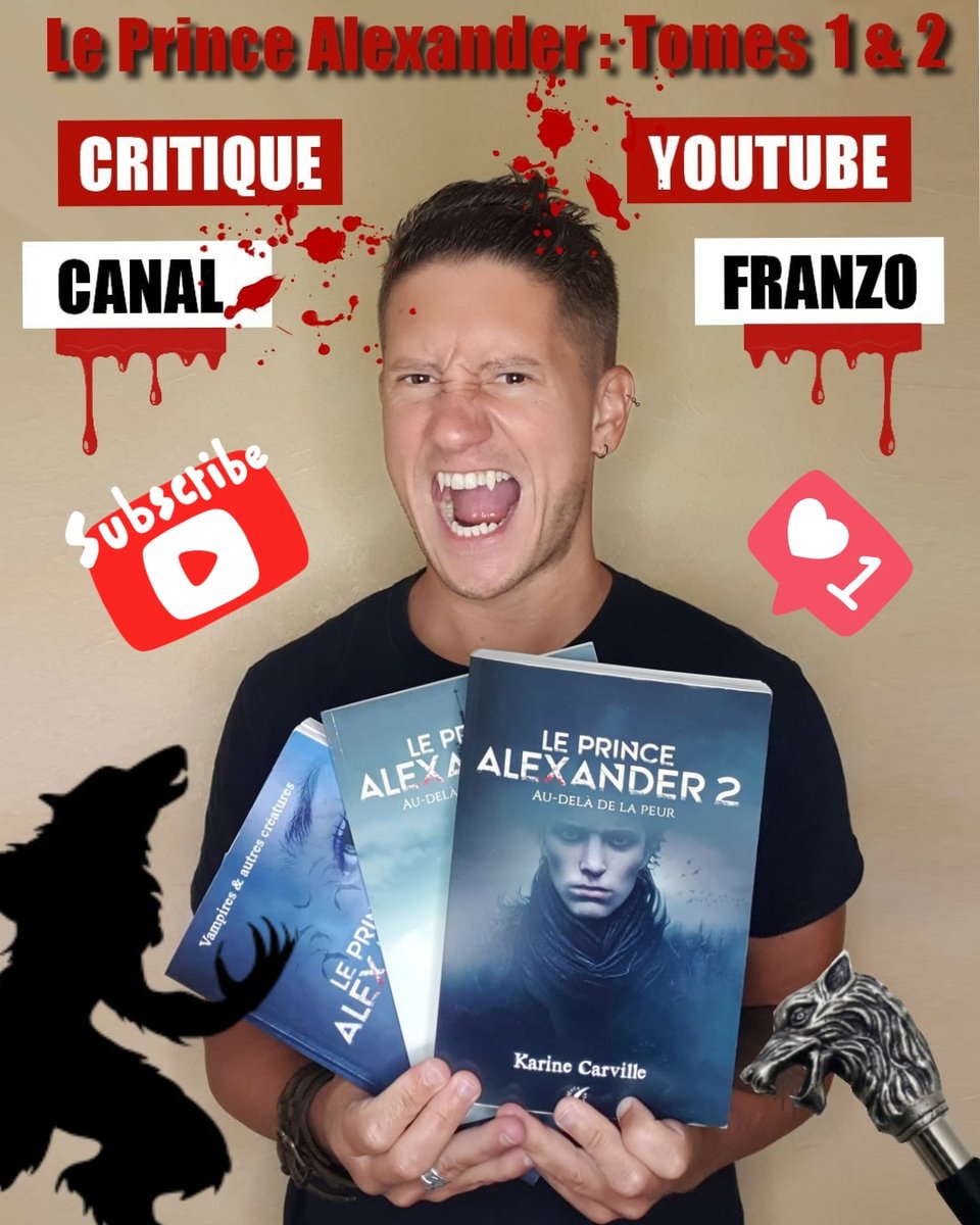 FranzoPizarro's tweet photo. 🎥 Chronique Littéraire YouTube : Le Prince Alexander 1 et 2 📚
ICI : https://t.co/ff8vkqDr82
Une superbe duologie signée Karine Carville ❤
L'avez-vous déjà lue ?
#leprincealexander #karinecarville #bitlit #bitlitaddict #vampires #loupgarous #lecture https://t.co/9CmKGhIgFv