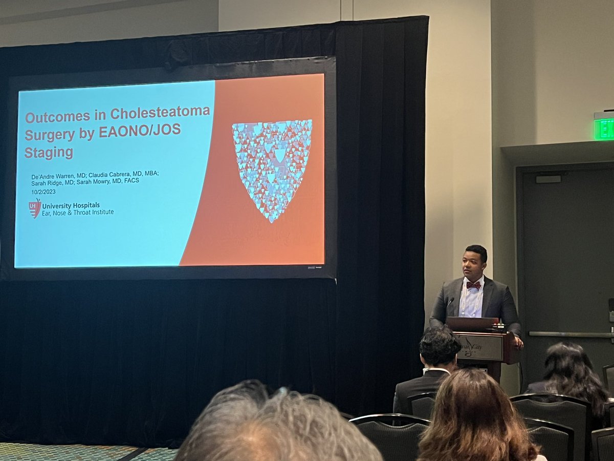 Dr. Sarah Mowry (@dr_mowry) on Twitter photo Congratulations To Dr De’Andre Warren for his great presentation on cholesteatoma staging at the #OTOmgt2023 in Nashville <a href="/UHcleENT/">University Hospitals Otolaryngology</a> <a href="/AAOHNS/">AmAcadOtolaryngology</a> <a href="/dwarren94/">De'Andre Warren, M.D.</a> Congratulations To Dr De’Andre Warren for his great presentation on cholesteatoma staging at the #OTOmgt2023 in Nashville <a href="/UHcleENT/">University Hospitals Otolaryngology</a> <a href="/AAOHNS/">AmAcadOtolaryngology</a> <a href="/dwarren94/">De'Andre Warren, M.D.</a>