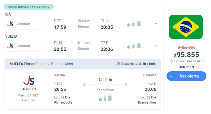 InfoViajera's tweet photo. Playa en BRASIL en ENERO por menos de AR$ 100.000

Aprovechá y andate a Florianópolis por AR$ 95.855 finales ida y vuelta 🇧🇷

-->  https://t.co/nFdh7njE6F ✈