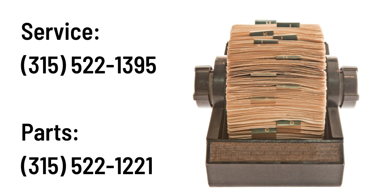 Time to update the rolodex! Schneider service and parts have updated phone numbers. Reach service at (315) 522-1395 and parts at (315) 522-1221.

bit.ly/3EZHjq5