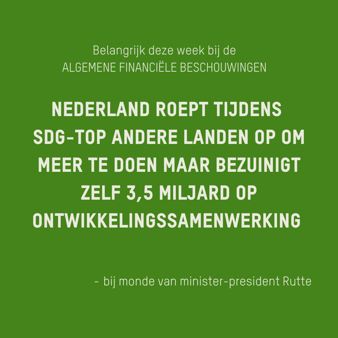 Een rijk land als NL moet #ontwikkelingsgeld gebruiken waarvoor het bedoeld is: aanpakken van grondoorzaken van #conflicten, #klimaatverandering, #armoede &amp; #noodhulp. 🌍💚 Niet voor zichzelf.📢Tijd om te herpakken tijdens de Algemene Financiële Beschouwingen deze week. #AFB #SDG