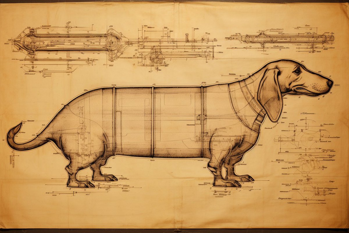 daichshunds's tweet photo. 1942 design for the original dachshund
#Midjourney #aiiFF #dailyFF https://t.co/cllmZs9VSg