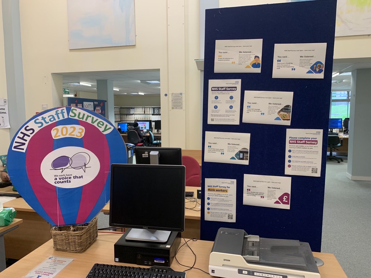 There is a dedicated PC in the Academy Library for RUH staff to use to complete your Staff Survey 2023, available to all 24/7 @alfredothompso <a href="/RUHBath/">RUH Bath 🏥</a> <a href="/RUHStaff/">RUH Staff</a> <a href="/LibraryRuh/">RUH Academy Library</a> @CaraCBCEO <a href="/ODteam_ruh/">RUH Organisational Development Team</a>