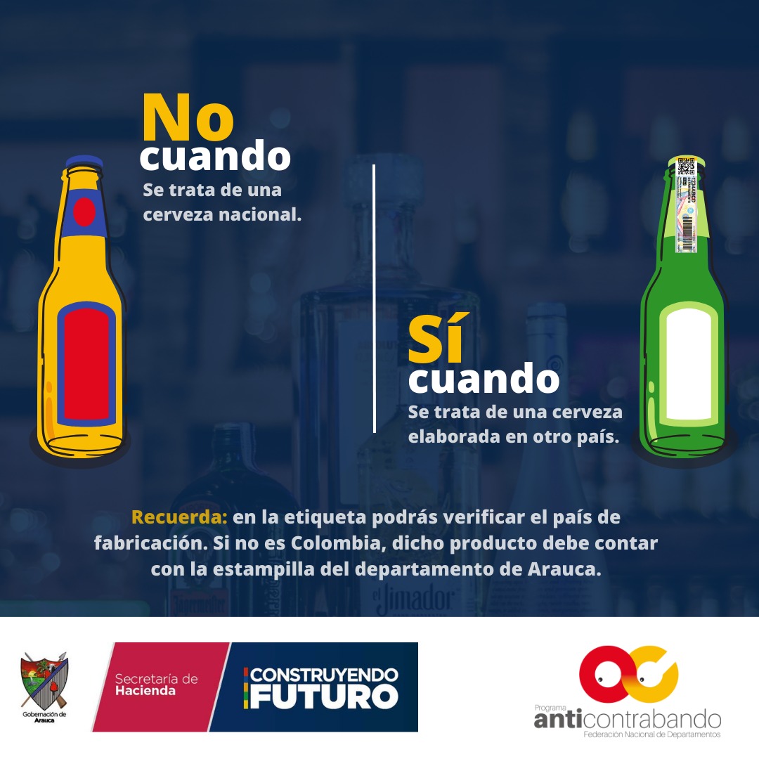 GobArauca's tweet image. El Programa Anticontrabando de Arauca te quiere contar lo que debes saber para consumir una cerveza legal.

#TodosContraElContrabando