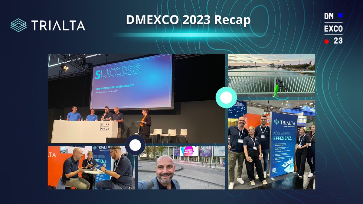 trialtagmbh's tweet photo. Unser DMEXCO Erlebnis zusammen mit HubSpot &amp; Timocom! 🚀 Ein herzliches Dankeschön an unsere großartigen Partner und Kollegen. Die Masterclass-Aufzeichnung ist online: https://t.co/PXLqeP0SrC  🎬🍿 #DMEXCO23 #HubSpot #Timocom #Masterclass https://t.co/B8EFumpiEm
