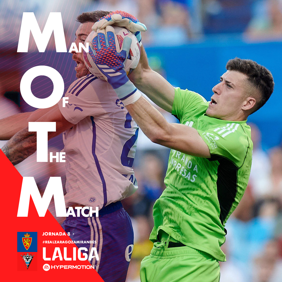 CDMirandes's tweet photo. 🌟 ¡ @luiss25_, elegido  𝐦𝐞𝐣𝐨𝐫 𝐣𝐮𝐠𝐚𝐝𝐨𝐫 del #RealZaragozaMirandés con vuestros votos!

#MOTM 🏆 https://t.co/8XV11q3Va5
