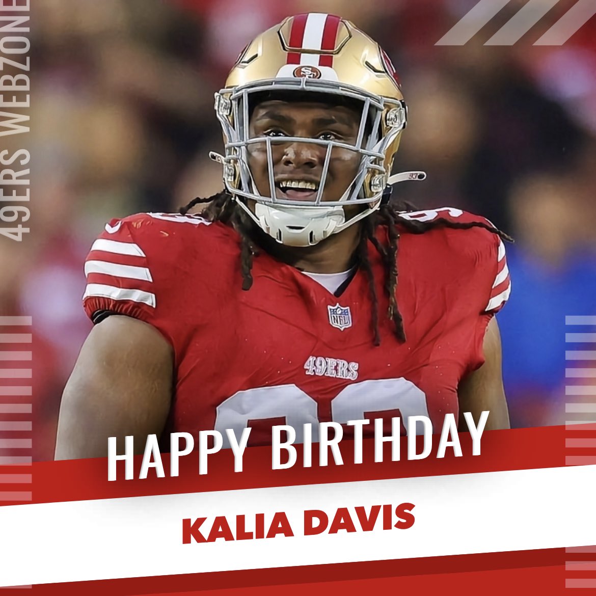 Happy birthday to #49ers DL @KaliaDavis20! 🎂🥳