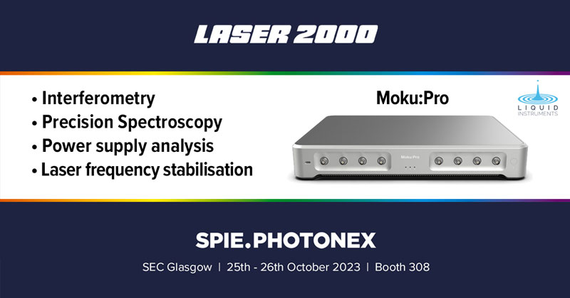 Speak to us at Photonex to learn how you can save on experiment setup time with precision software-defined tools, when you use Moku:Pro.

tinyurl.com/mr2p4z34