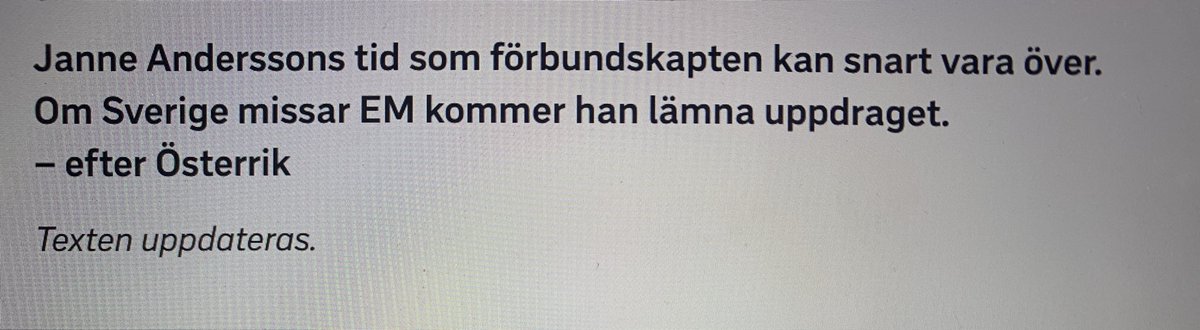 ”Texten uppdateras”