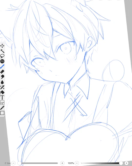 雑ラフ これを可愛くしていくぞ!!_φ(・_・。