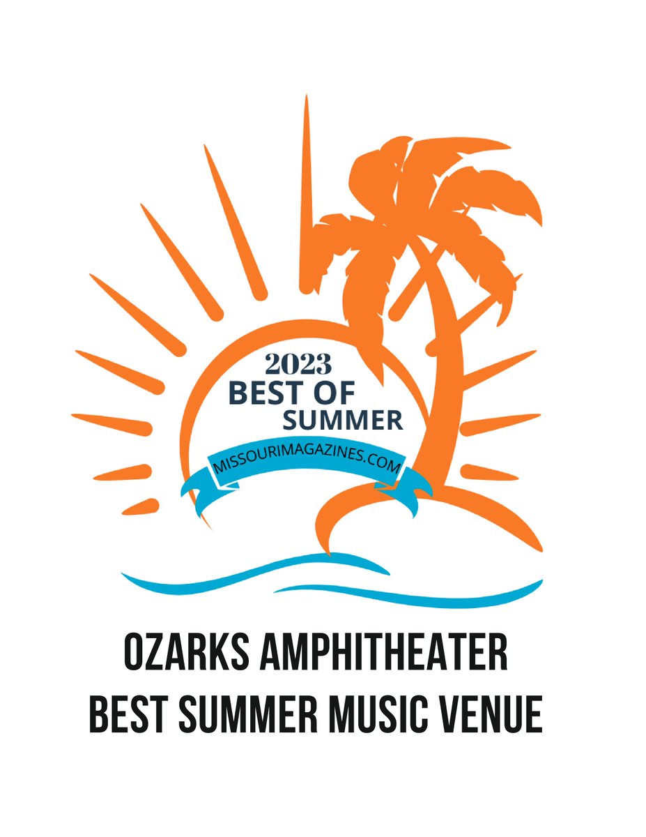 Thank you to everyone who voted us @MissouriMag 's Best Summer Music Venue! And thank you to all of our team at the Ozarks Amphitheater who made this possible.