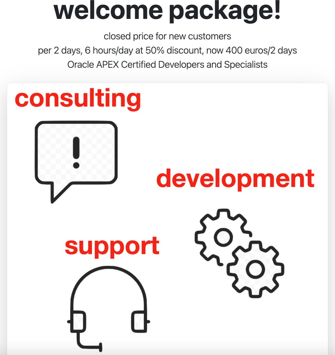 jesusmoreno's tweet photo. Hi #orclapex @OracleAPEX people!
Our team just prepared a 50% discount for new customers...
https://t.co/gUqhcqPcjB https://t.co/7E2a5CjZ1P