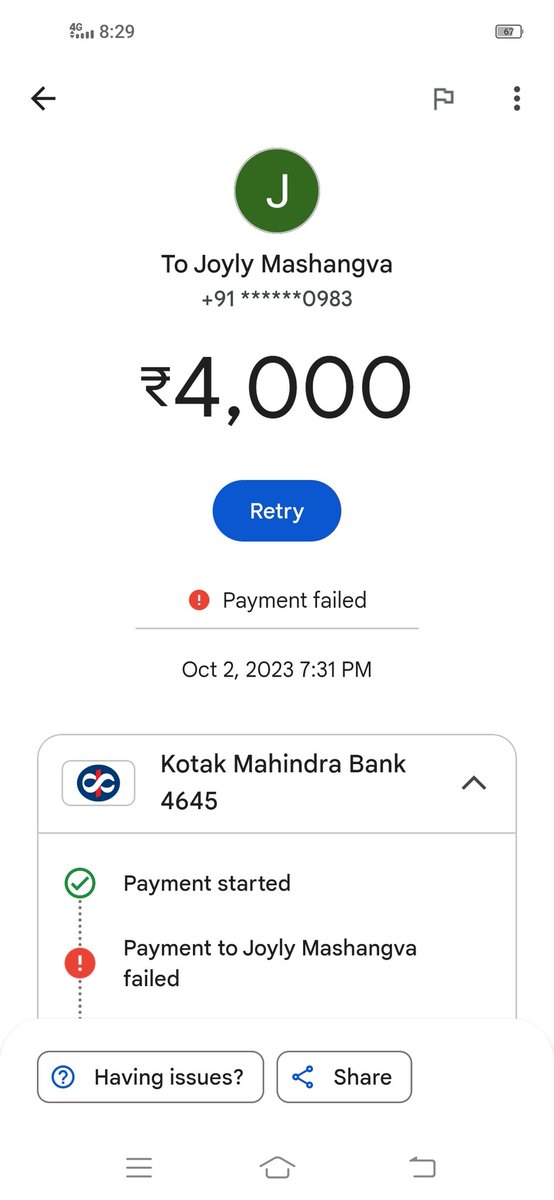 javeddar4's tweet photo. @GooglePayIndia @Google 
@KotakBankLtd Kindly return my balance back to my account https://t.co/Lpxl9gd05R