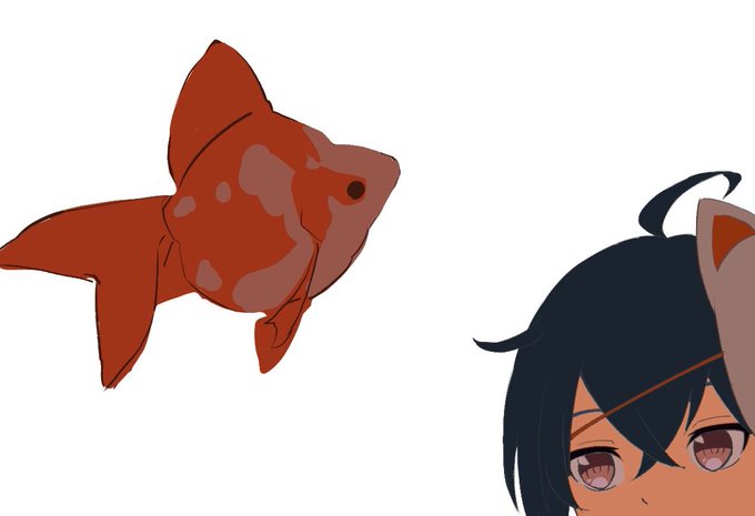 「black hair goldfish」 illustration images(Latest)