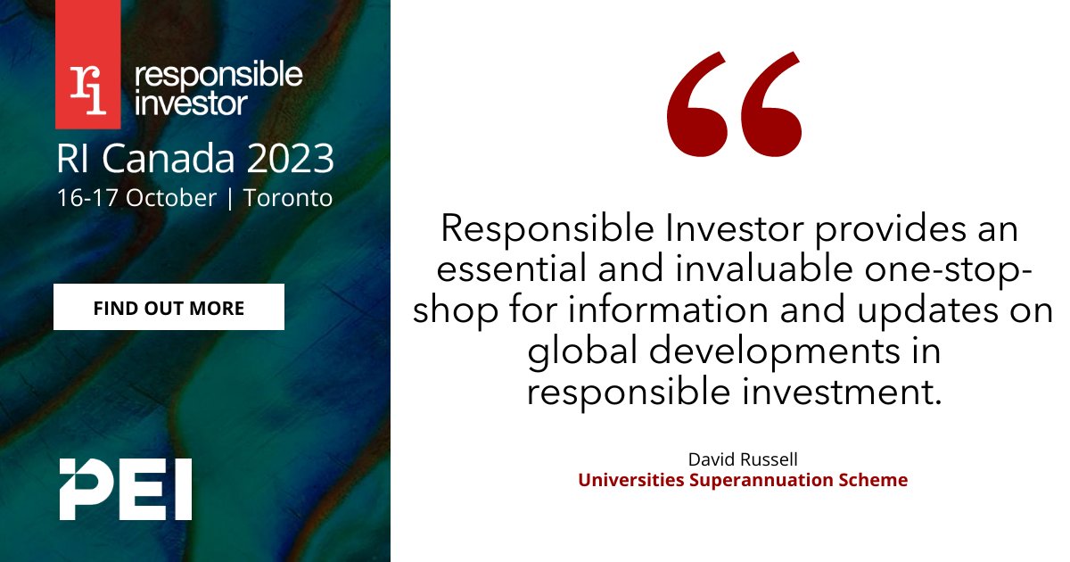 2 weeks to go until RI Canada 2023! Secure your place now to share cutting-edge sustainability thinking with leading asset owners, investment managers, banks, financial regulators, and data providers in Toronto. Learn more: okt.to/7rZ6F8 #SustainableFinance #RICanada
