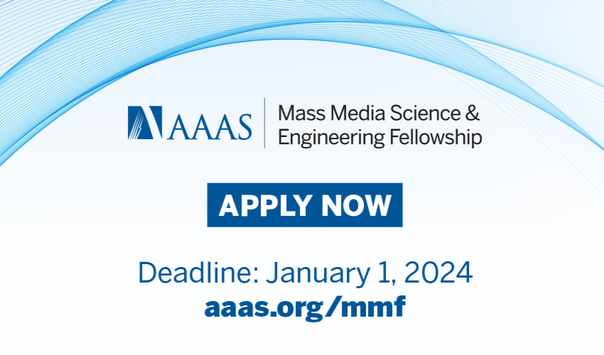 Are you ready to try something new and work in #scicomm? 

Applications for MMF 2024 are now open! Join an almost 1,000-member alumni network and spend your summer using your STEM background to be a journalist writing science news across the country! 
aaas.org/fellowships/ma…