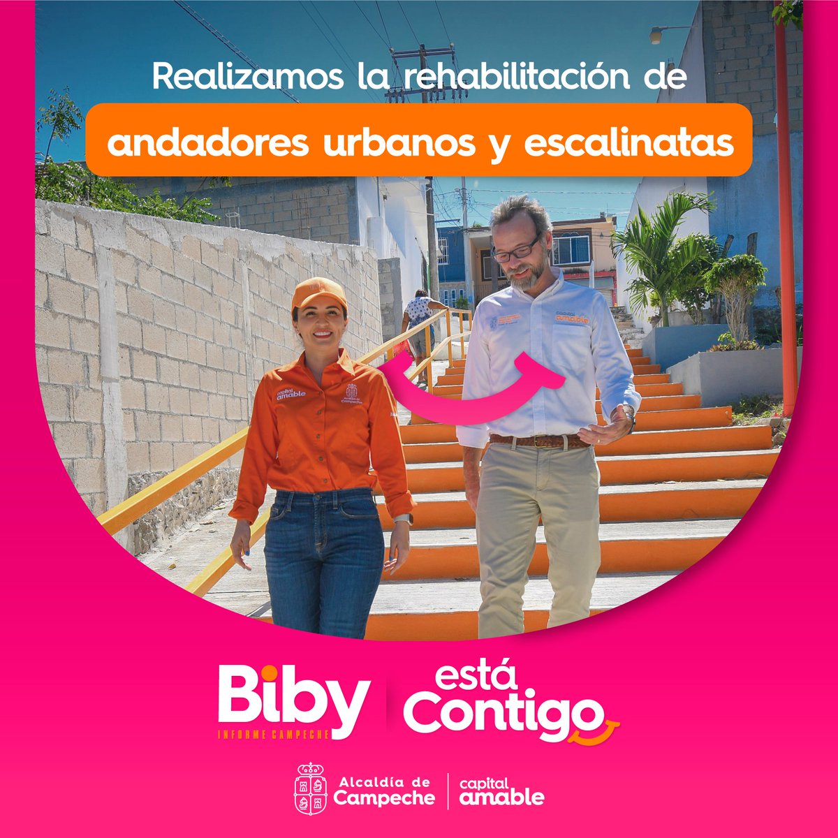 Trabajamos para generar espacios óptimos y seguros para las y los vecinos. Mejorando su movilidad y su calidad de vida.

#2doInforme 
#BibyContigo 
#CapitalAmable 🧡