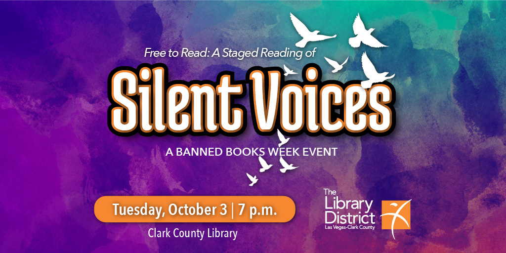 Las Vegas-Clark County Library District (@lvccld) on Twitter photo To commemorate #BannedBooksWeek (Oct. 1-7), this FREE performance at #ClarkCountyLibrary on Tuesday, October 3 is directed by <a href="/TheAsylumVegas/">The Asylum Theatre</a> & is a celebration of free expression, our First Amendment, & the books that empower us đź“– đź’ś! Details: bit.ly/3PRaNga #FreeToBe To commemorate #BannedBooksWeek (Oct. 1-7), this FREE performance at #ClarkCountyLibrary on Tuesday, October 3 is directed by <a href="/TheAsylumVegas/">The Asylum Theatre</a> & is a celebration of free expression, our First Amendment, & the books that empower us đź“– đź’ś! Details: bit.ly/3PRaNga #FreeToBe
