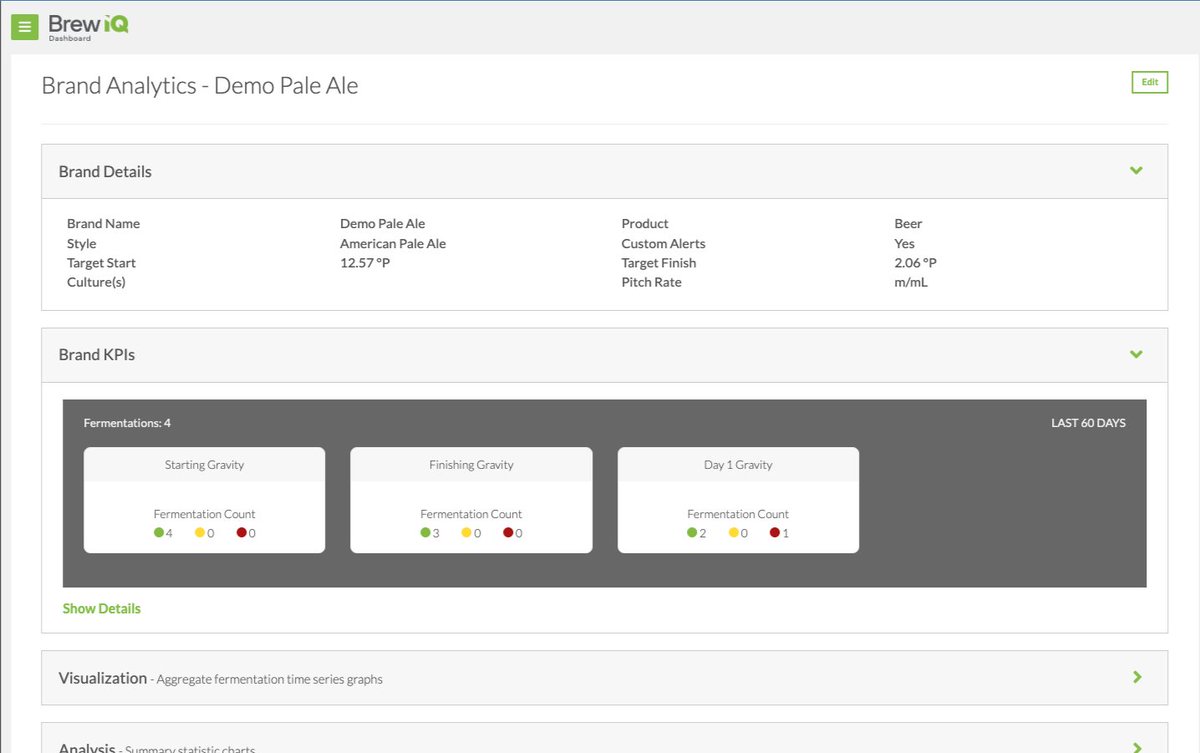 precisionferm's tweet image. How consistent are your fermentations?

With BrewIQ brand KPIs, you can see stats on brand consistency, set measurable goals for each brand, and see results.  

#consistentlygoodbeer 
Learn More: precisionfermentation.com/brewiq