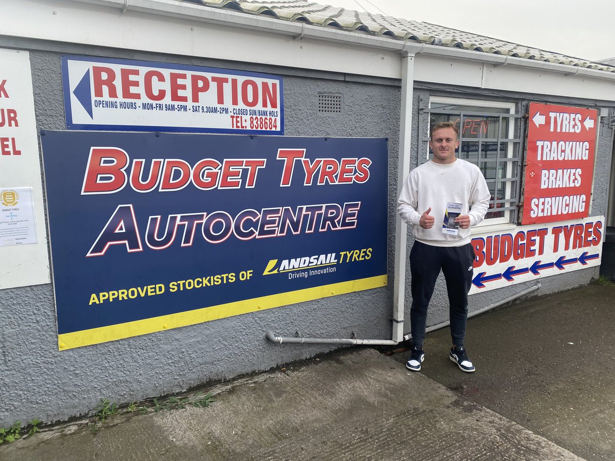 Visit from @JezLitten today for tyres 🛞 on his 🚙 🔴⚪️