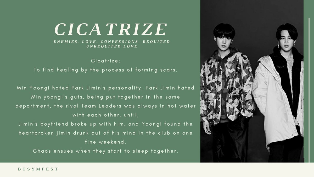 btsymfest's tweet photo. CICATRIZE

➧ Rating: Explicit
➧ Warning: Creator Chose Not To Use Archive Warnings
➧ Status: Complete
➧ Word Count: 8,015

🔗https://t.co/FnS2ri4II9 https://t.co/rTACQu5Dwr