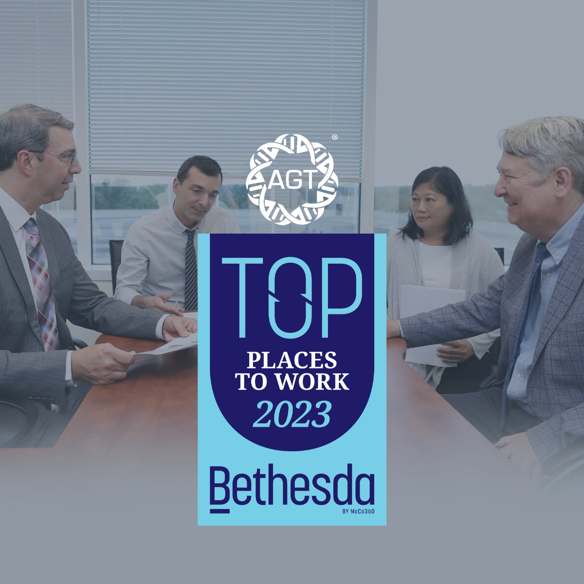 #AGT is a Top Place to Work! In the latest edition of #BethesdaMagazine by @MoCo360Media, American Gene has the “happiest employees in the #Bethesda area, according to research by Best Companies Group.” Read here. bit.ly/3RFHHBD