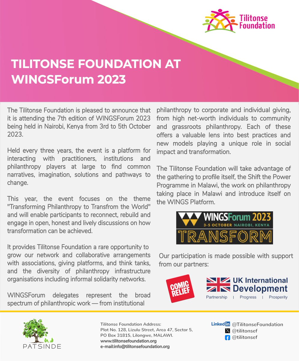 TilitonseF's tweet photo. Tilitonse Foundation attends WINGSForum 2023
#comicrelief #UKaid #wacsiorg #STARGhana #zgf @InfoAPN @gfcf https://t.co/pJSSeM6NhT