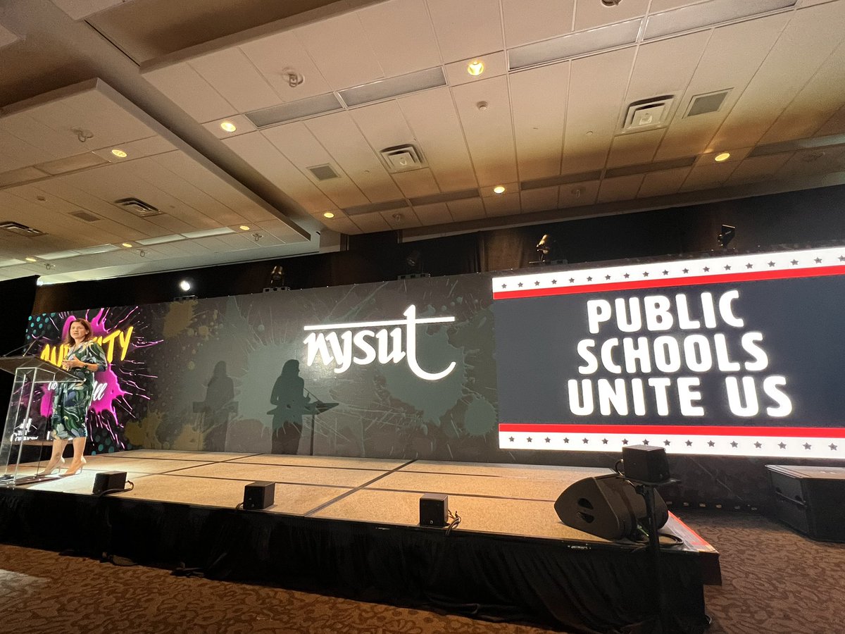 MelindaJPerson's tweet photo. 📚🎓 Diving into the deep &amp; meaningful discussion on "All Means All" at #NYSCOSS, exploring how we can truly unite in our pursuit of excellence in public education. Together: families, students, educators, communities-we can make a difference! #NYSuptsFall #PublicSchoolsUniteUs https://t.co/y4RItE7xxo