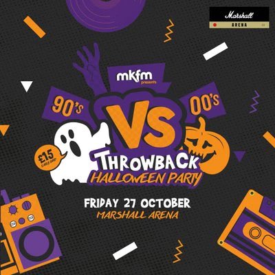 OVER 18s HALLOWEEN PARTY - SAVE £8 ON TICKETS FOR A LIMITED TIME 

Use Code MFMPARTY8 at checkout 

MKFM.com/party 

•Michael Jackson Thriller Tribute
•Phats &amp; Small (BigBenOfoedu)
•Livin’ Joy (ft Luzahnn)
•Dave Pearce Dance Anthem
•MKFM’s DJ Hurley