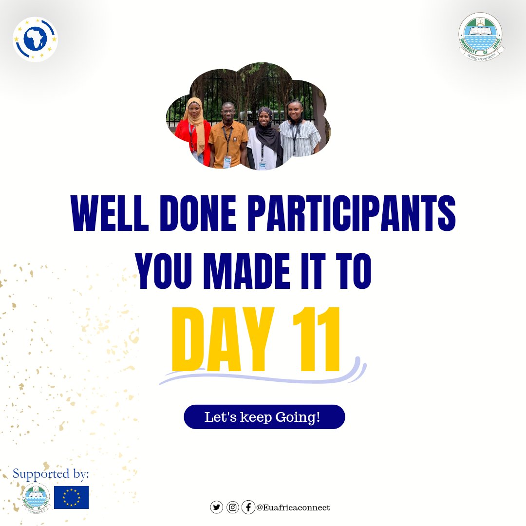 EUAfricaConnect's tweet photo. Dear MEPs, 

Congratulations  🥳🥳
After two weeks of intensive capacity building, we're here to welcome you to the last and final week.

Cheers to learning and growing! 🥂
Keep exploring.

#2ndEUAfricaConnect
#EUAfricaConnect
#UNILAGNigeria
#JeanMonnetModule
#JeanMonnet https://t.co/HHPgtO2WYQ