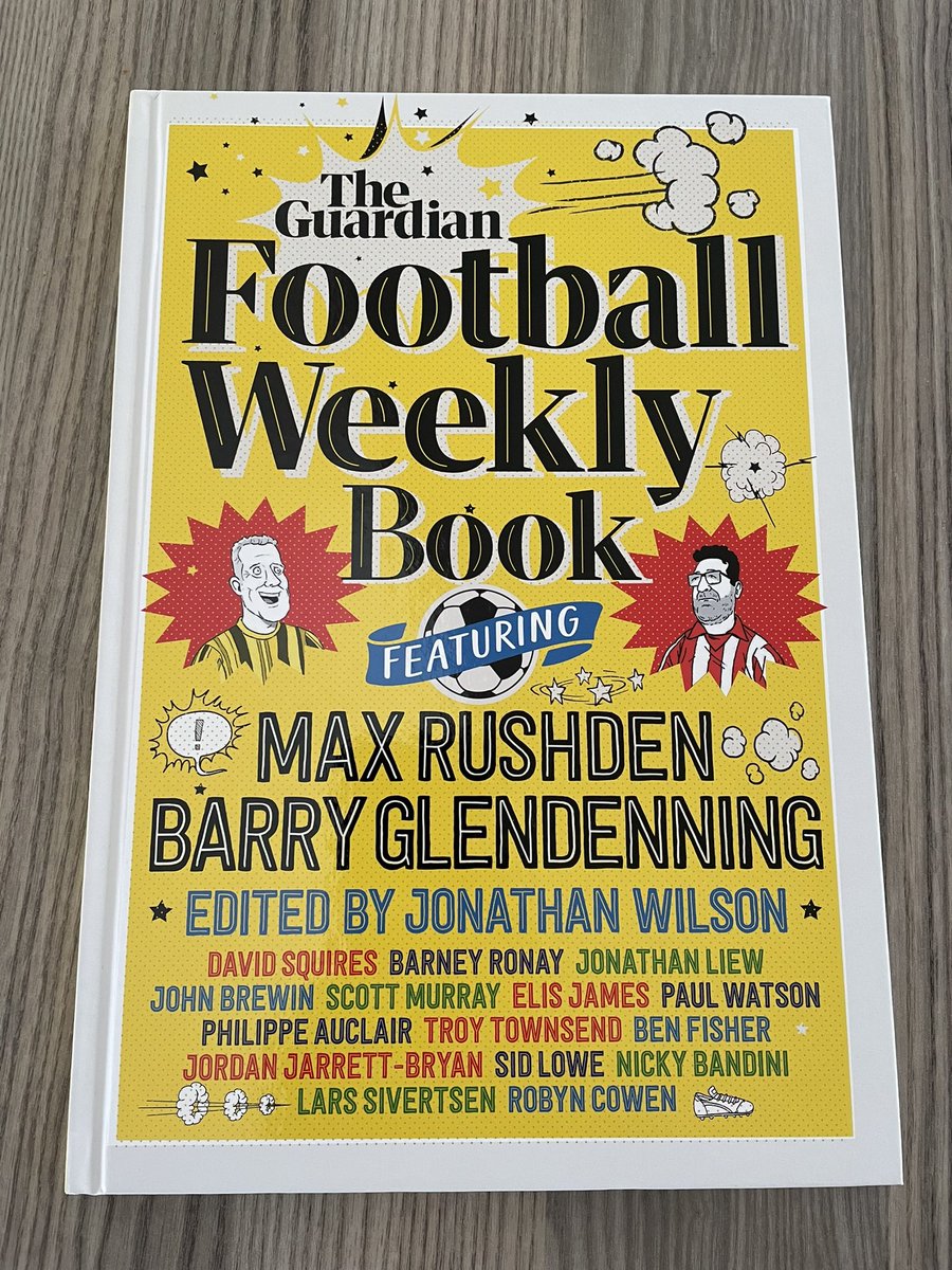 Definitely ‘Best Seller’ material. Congratulations, guys, it’s absolutely brilliant, and put a huge smile on my face after a difficult day at work. @maxrushden @bglendenning @jonawils @guardian_sport #FootballWeekly