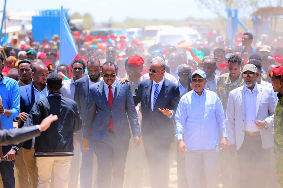 The President of Southwest State of Somalia HE. Abdiaziz Hassan Mohamed Laftagareen has arrived in  Baidoa after two weeks of visiting to neighbouring Kenya and Ethiopia.