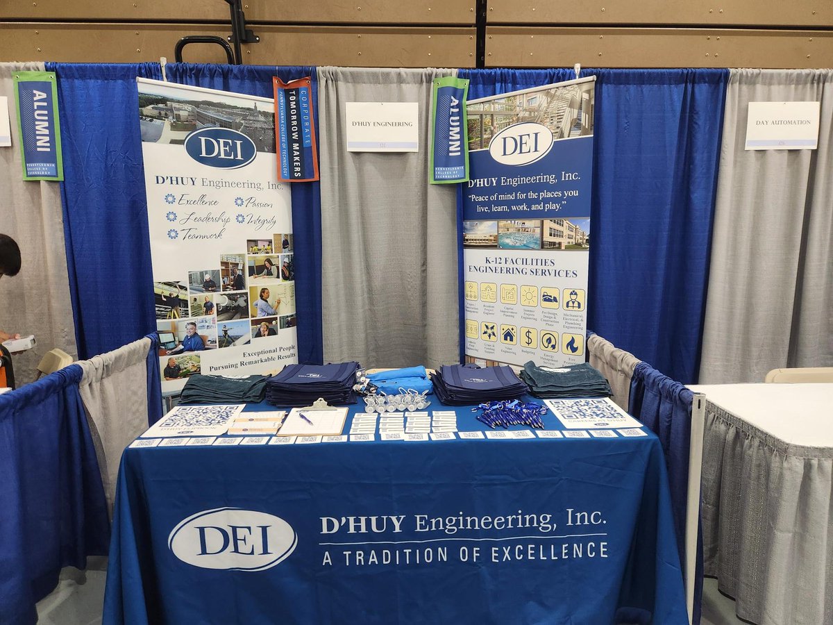 DHuyEng's tweet photo. The D'Huy Engineering team were excited to participate in the fall career fair at Penn College last week. We were there looking to recruit the Tomorrow Makers!
#dhuyengineering #engineersoftomorrow #projectmanagement #schoolconstruction #structuraldesign #forensicengineering #DEI https://t.co/26JVmzCR5K