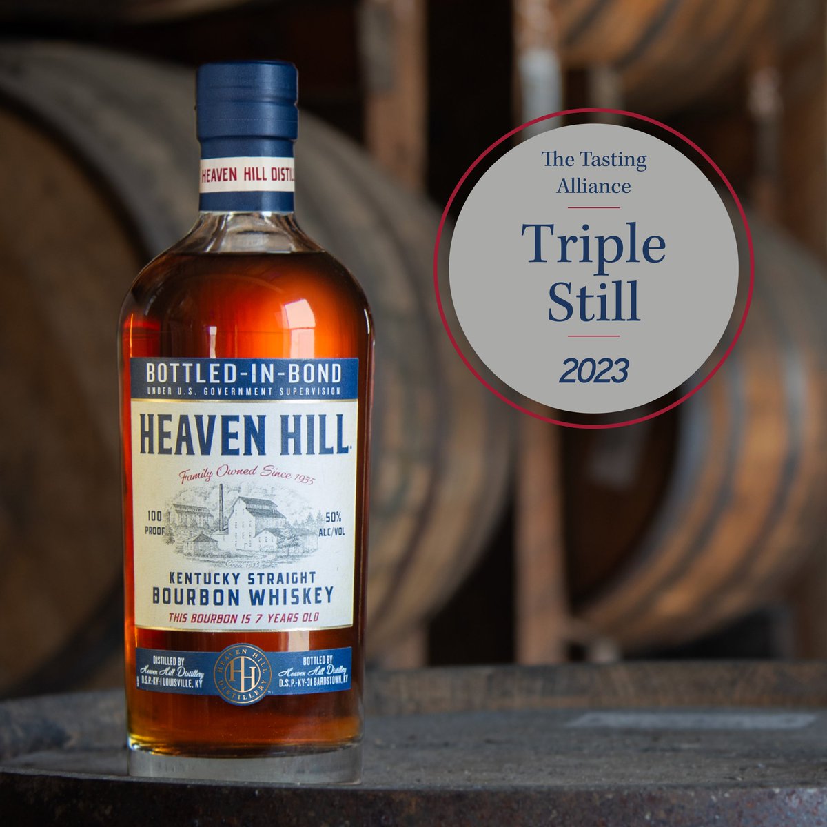 Heaven Hill Bottled-in-Bond is now a Triple Still winner: earning Double Gold at the 2023 San Francisco World Spirits Competition, Singapore World Spirits Competition and New York World Spirits Competition. Find a bottle to try it for yourself.