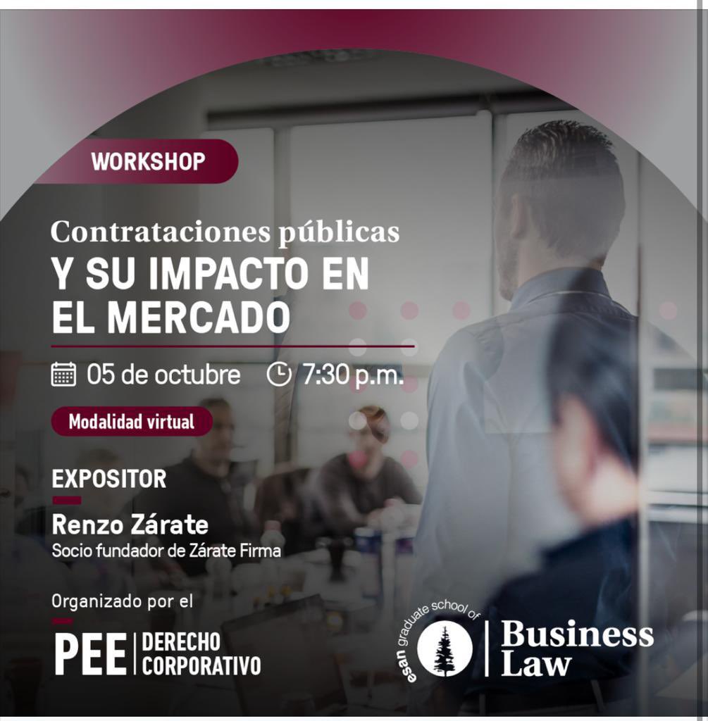 renzozarate's tweet photo. Este jueves 05/10 a las 7:30 p.m. seré el Expositor en el Workshop de la @universidadesan, sobre “Contrataciones Públicas y su impacto en el mercado”. 

✏️El Worshop es gratuito y pueden inscribirse en el siguiente enlace👇:
📍https://t.co/2b6n1KhM91
📍Cordialmente invitados!! https://t.co/FRL7uL4UOy