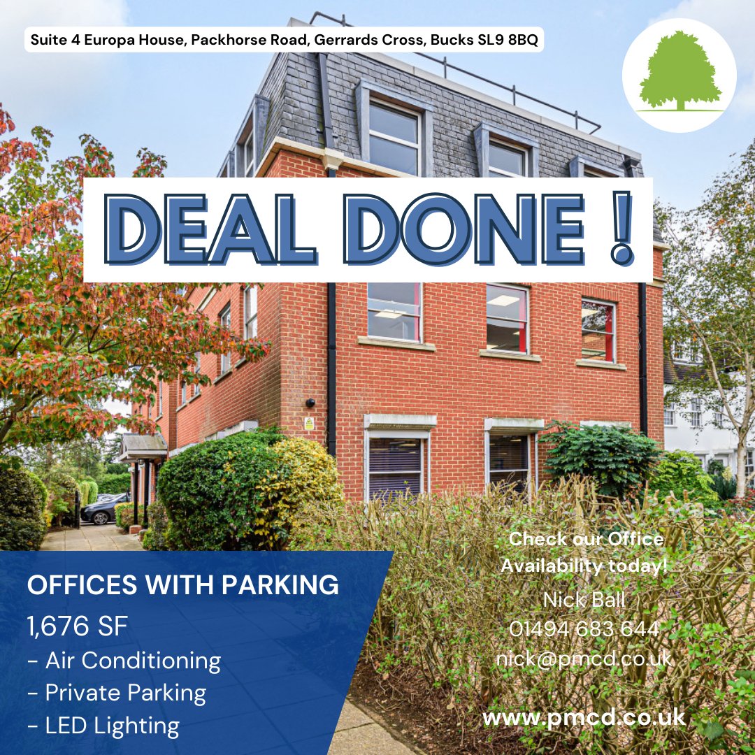 #dealdone Modern offices in #GERRARDSCROSS - NOW LET. If you are looking for commercial premises, please visit pmcd.co.uk